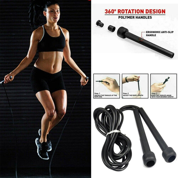SPEED SKIPPING ROPE 3 METER PVC MMA BOXING CARDIO GYM EXERCISE FITNESS CROSSFIT