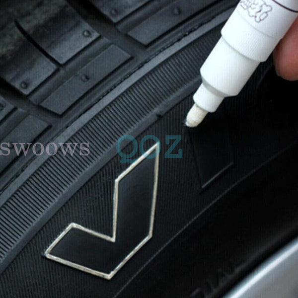 4x Waterproof White Paint Pens Permanent Marker Pen For Car Rubber Tyre Tire