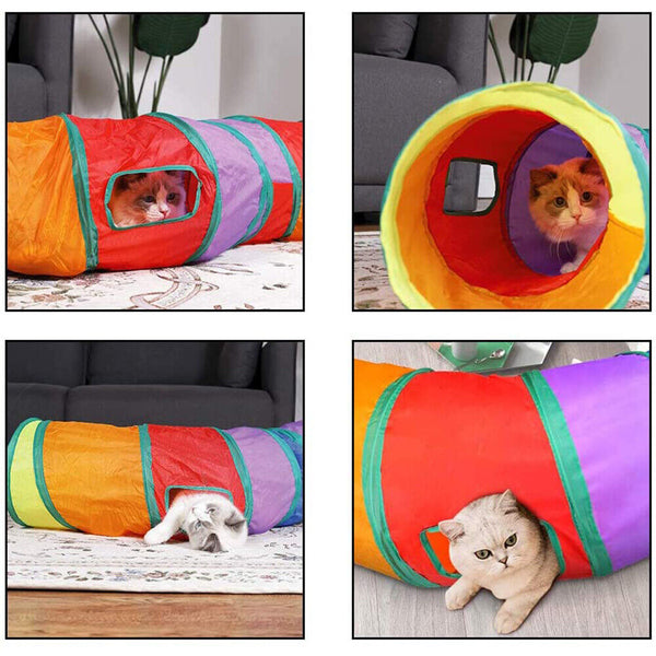 Kitten Cat Toy Pet Tunnel UP Play Foldable Exercise S-shape Tube Hole Rabbit Dog