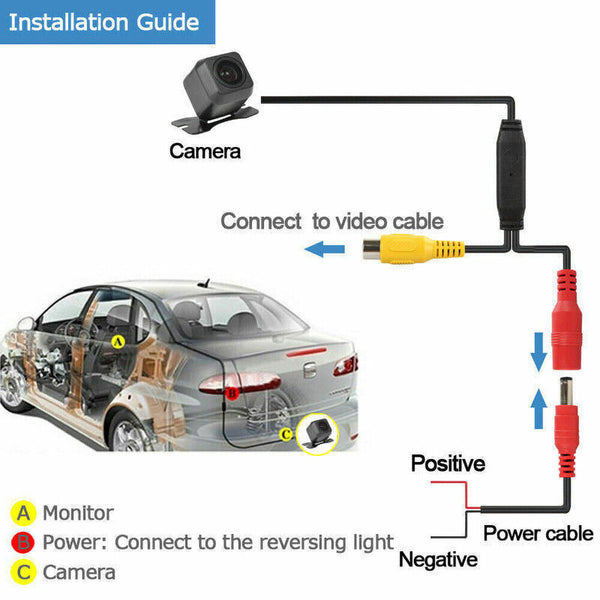 HD night vision reversing camera  reversing parking camera rear view waterproof