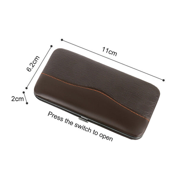 12PCS Manicure Pedicure Set Stainless Nail Clippers Kit Cuticle Grooming Case