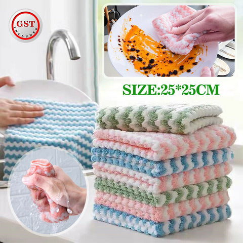 5-20x Microfibre Cloth Rag Bulk Car Kitchen Glass Cleaning Towel Washing 25x25cm