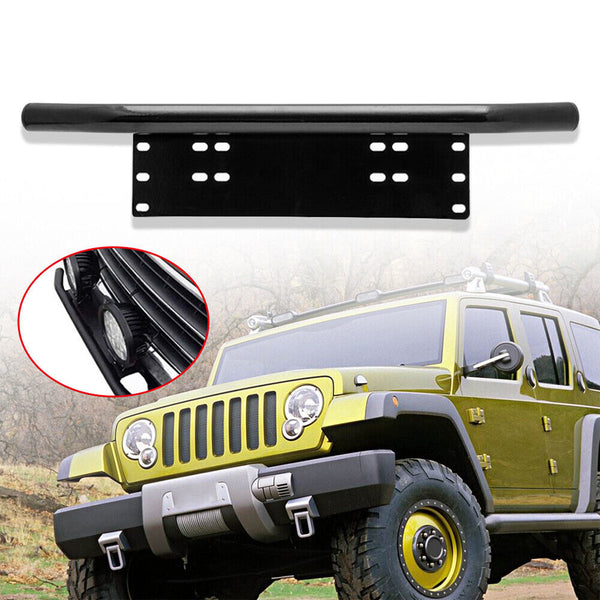 Light LED Bracket License Number Plate Frame Holder Bull Bar Bumper Mount