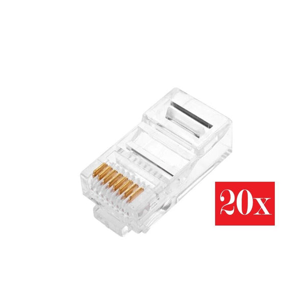 10-50X RJ45 Pass Through CAT6 Connector Modular Plug CAT5e CAT5 Network Ethernet