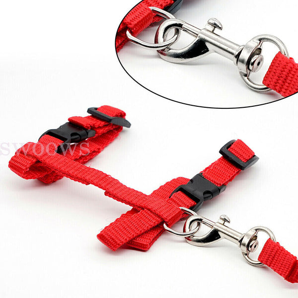 Pet Kitten Cat Walking Harness Lead Nylon Leash Safety Clip Adjustable Collar