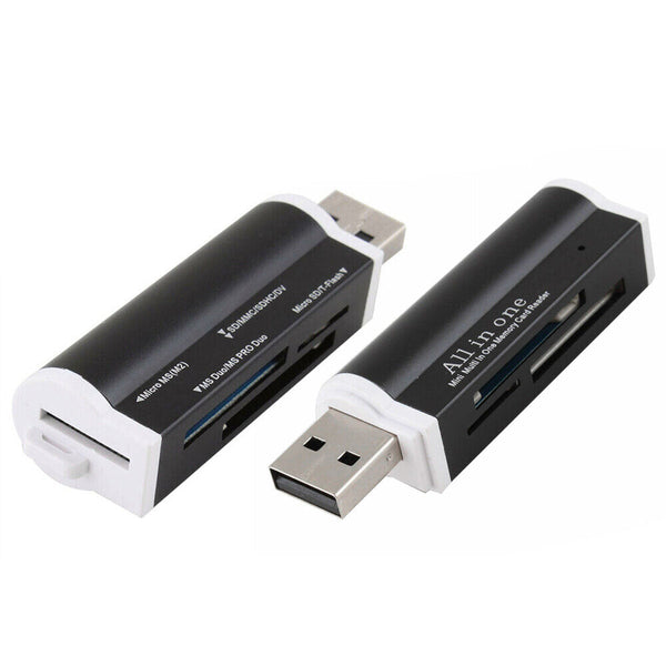 All in One Aluminium USB Multi Card Reader SD SDHC SDXC Micro SD Memory Stick M2