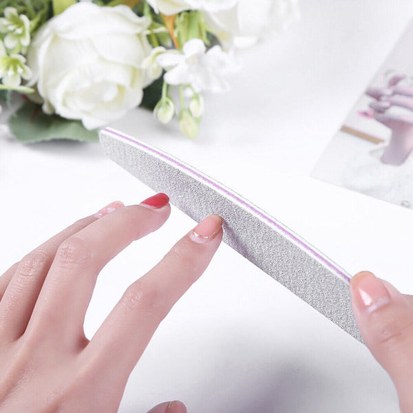 UP 200X Nail Files Double Sided 100/180 Grit Professional Manicure Pedicure Acry