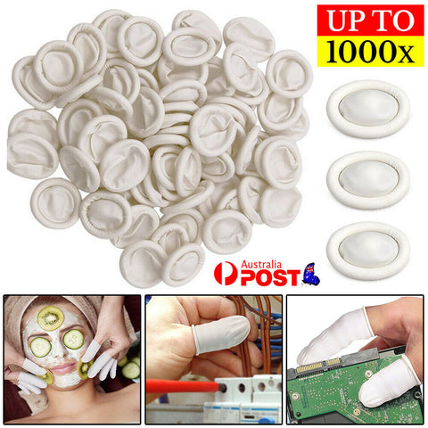 up 1000x Finger Cots Latex Rubber Glove Nail Care  Disposable Art Craft Office