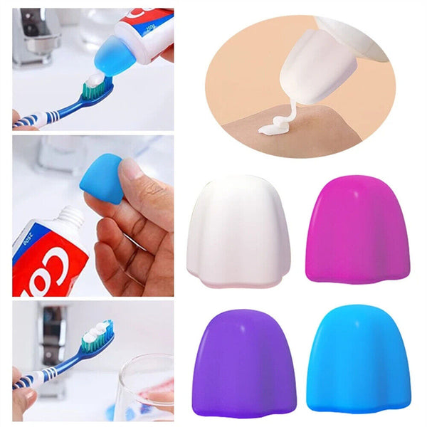 5/10x Silicone Toothpaste Cap Self-sealing Squeezer Toothpaste Pump Dispenser