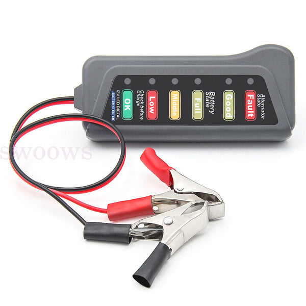 12V Digital Car Battery Tester Automotive Testing Tool Voltage Analyzer Checker