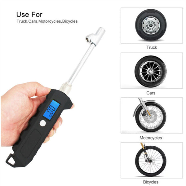 Tire Pressure Guage Digital Car Bike Truck Auto Air PSI Meter Tester Tyre Gauge