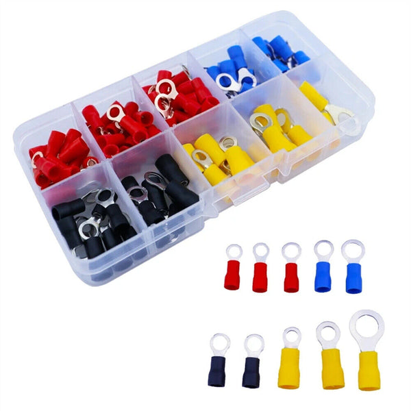 102Pcs Terminal Electrical Crimp Connector Kit Insulated Wire Terminals Lug