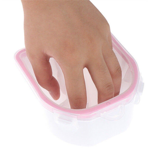 Manicure Treatment & Acrylic Nails 2 in 1 Soak-Off Bowl Acetone Holder Liquid AU