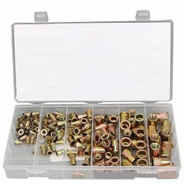 150PC Rivet Nut Nutsert Assortment Tool Thread Insert Set Kit M3 M4 M5 M6 M8 M10