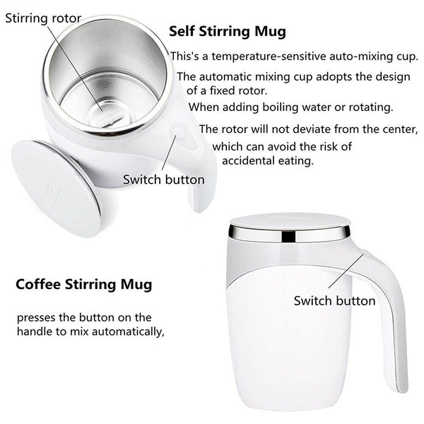 Self Stirring Mug Cup Auto Mixing Stir Coffee Milk Tea Beer Automatic Electric