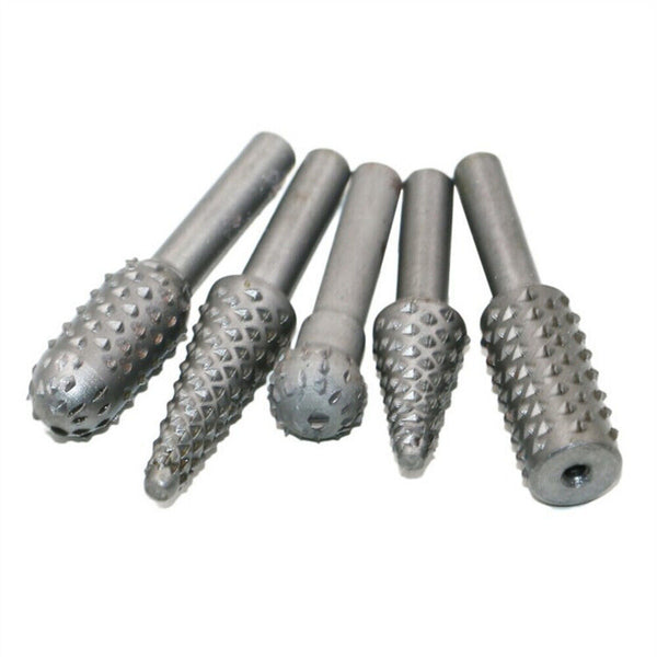 5 PCS Rotary Rasp Steel Solid Carbide For Dremel Rotary Tool Bit Accessories AU