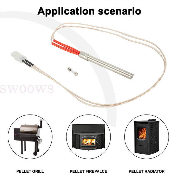BBQ Hot Rod Igniter Kit Ignitor For Pit Boss Wood Pellet Grills 120V 200W