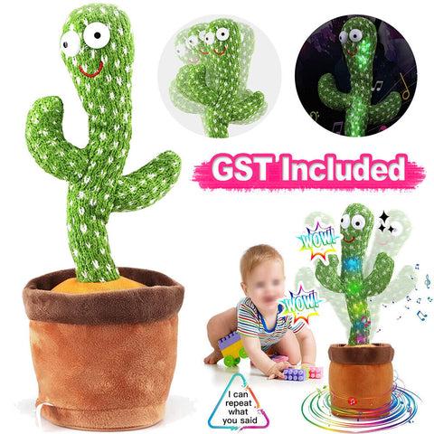 Dancing Cactus Plush Toy Doll Electronic Recording Shake With Song Funny Gift AU