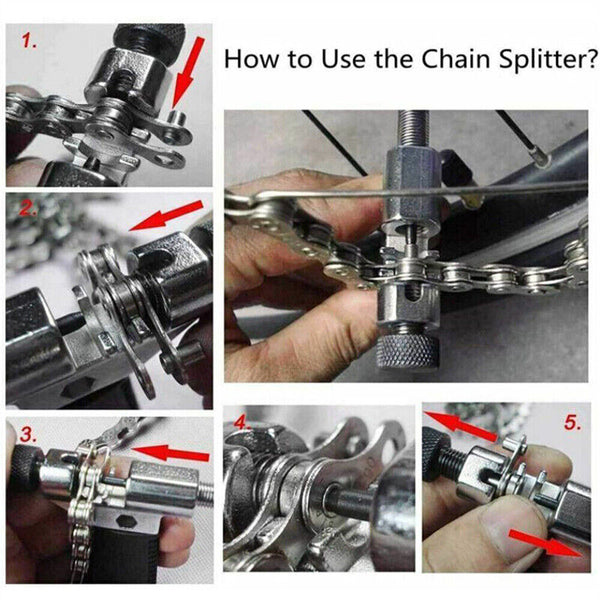 5pcs Bicycle Repair Bike Tool Kit Removal Bracket Freewheel Crank Puller Tools