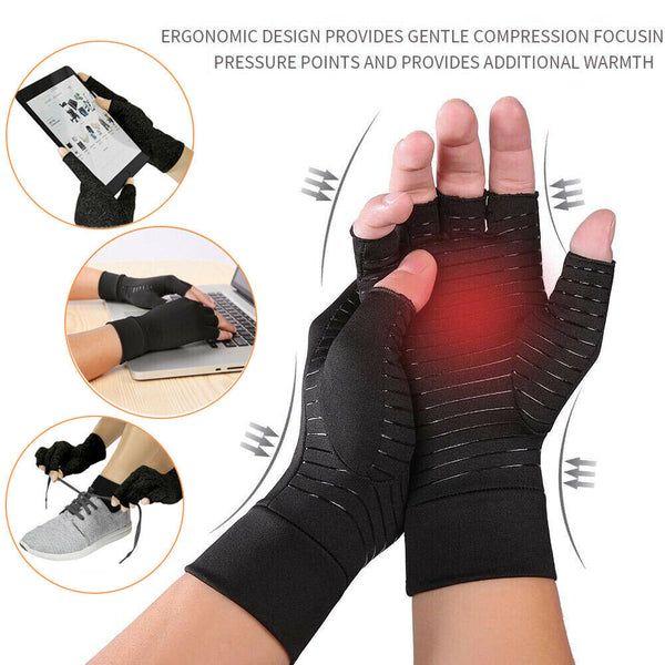 Pain Relief Hand Wrist Support Brace Arthritis Gloves Compression Joint Finger