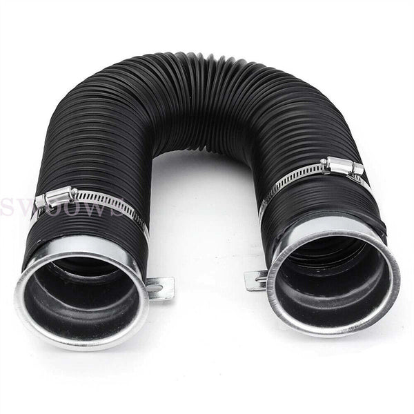 Universal 3in Flexible Car Cold Air Intake Hose Filter Pipe Telescopic Tube Kit