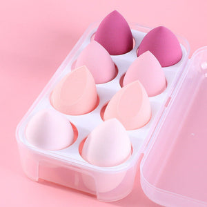 8PCS One Set Value Makeup Foundation Blender Sponge Puff Cosmetic Beauty Eggs