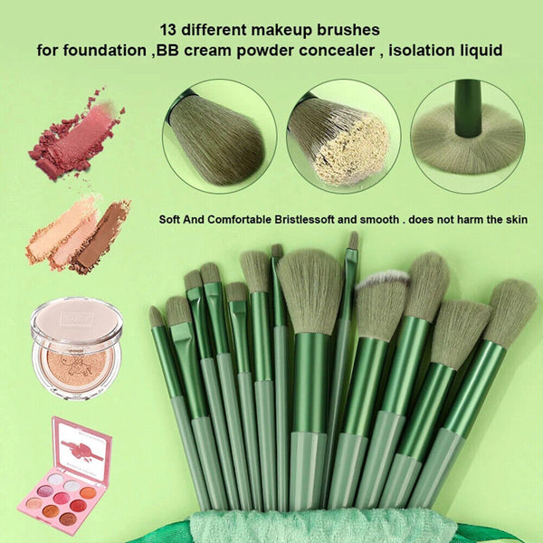 13Pcs Professional Makeup Brush Set Eyeshadow Powder Foundation Contour Brushes