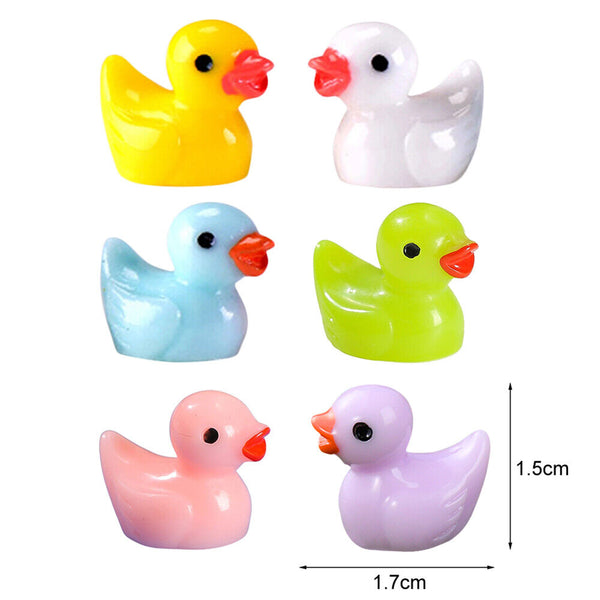 100x Mini Tiny Ducks Set Realistic Resin Ducks Christmas Birthday Party Decor