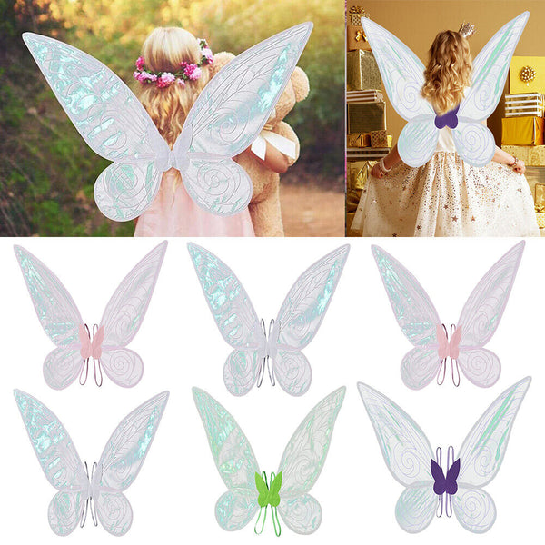 1/4PCS Butterfly Fairy Wings Costume for Women Girls Sparkle Princess Angel Wing