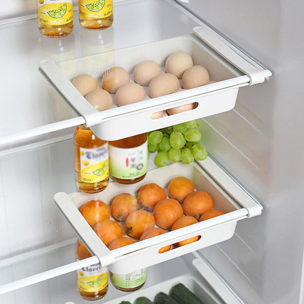 Fridge Freezer Shelf Holder Drawer Kitchen Fruit Egg Organizer Storage Rack Box