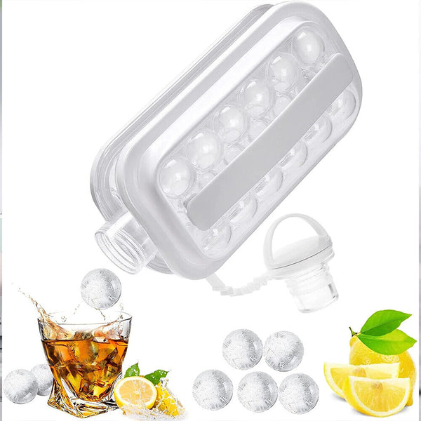 Portable Ice Jug ICE Ball Maker 2 in 1 Mould Container Water Kettle Bottle AUS