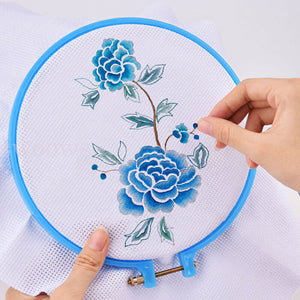 Plastic Cross Stitch Machine Embroidery Hoop Ring Sewing DIY Tools AU 21cm