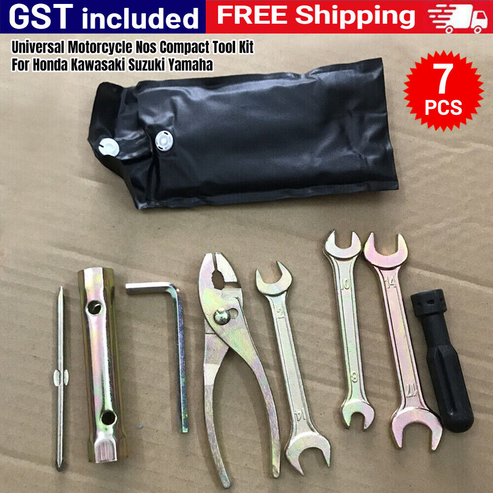 7×Universal Motorcycle Nos Compact Tool Kit For Honda Kawasaki Suzuki Yamaha AU