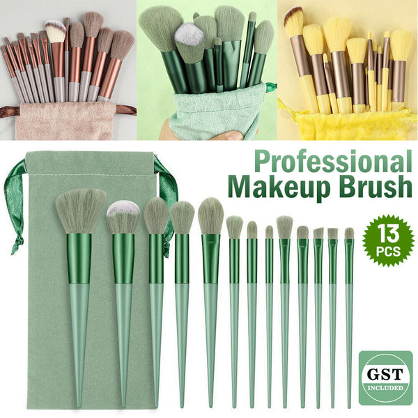 13Pcs Professional Makeup Brush Set Eyeshadow Powder Foundation Contour Brushes