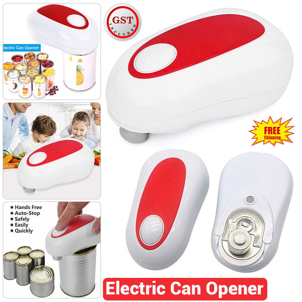 Can Opener Electric Automatic Bottle Lid Jar One Touch Smooth Felt Kitchen Tin