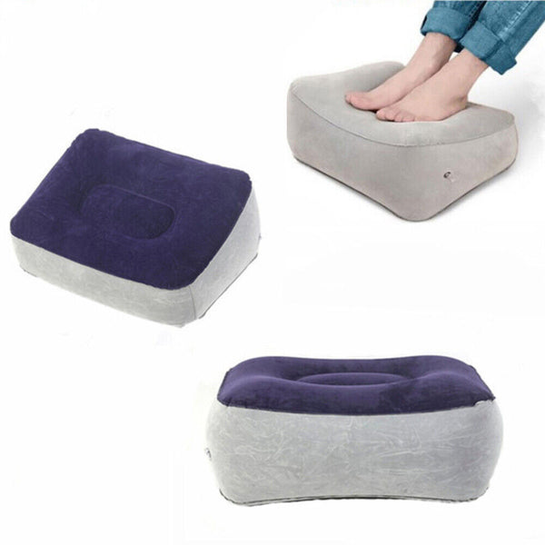 Travel Inflatable Foot Rest Air Pillow Cushion Office Home Leg Footrest Relax AU