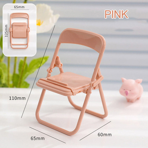 Cute Chair Shape Portable Mobile Phone Holder Smartphone Desktop Brackets AU