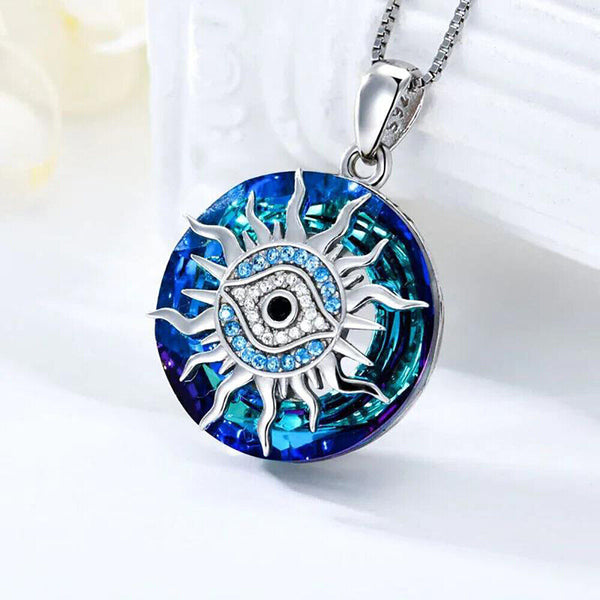 Pendant Women Evil Eye Necklace Alloy Crystal Chain Jewelry Choker Necklace Gift