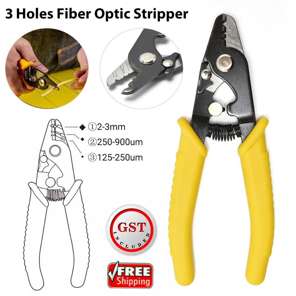 Precise 3 Holes Fiber Optic Stripper Stripping Tool For NBN Wire Cable Tools