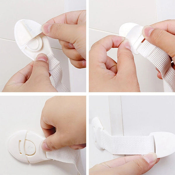 Child Kids Baby Safety Locks Door Drawers Cupboard Oven Cabinet Adhesive Belt AU