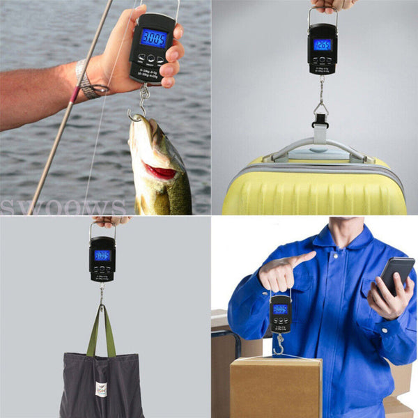 50KG LCD Digital Travel Fishing Luggage Hanging Electronic Hook Weighing Scale