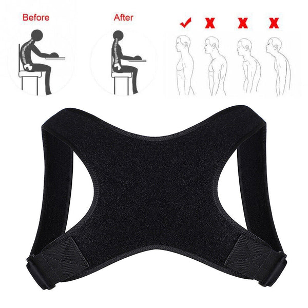 1/2Posture Corrector Adjustable Back Shoulder Belt Support Body Brace BackUnisex