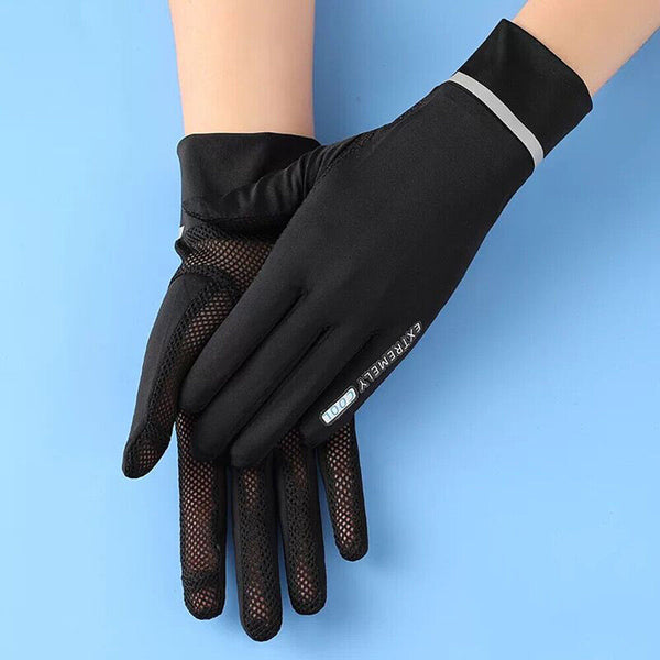 UV Sun Protection Cooling Ice Silk Thin Anti-UV Gloves Breathable Touch Screen