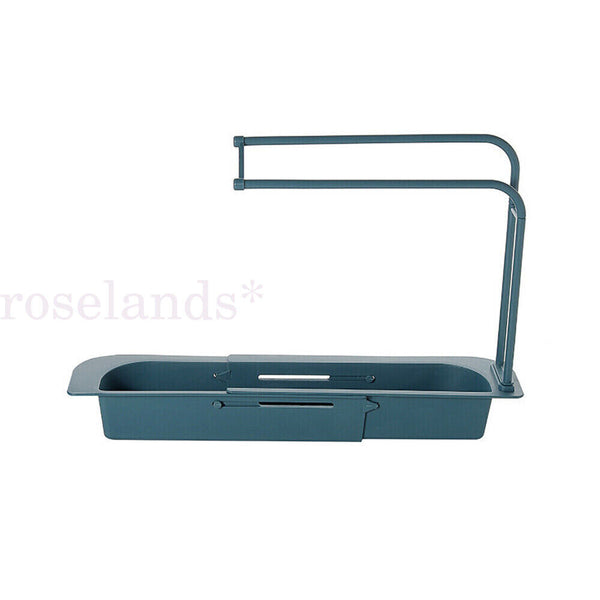 Telescopic Sink Rack Holder Expandable Storage For Soap + Sponge + Towel Kitchen