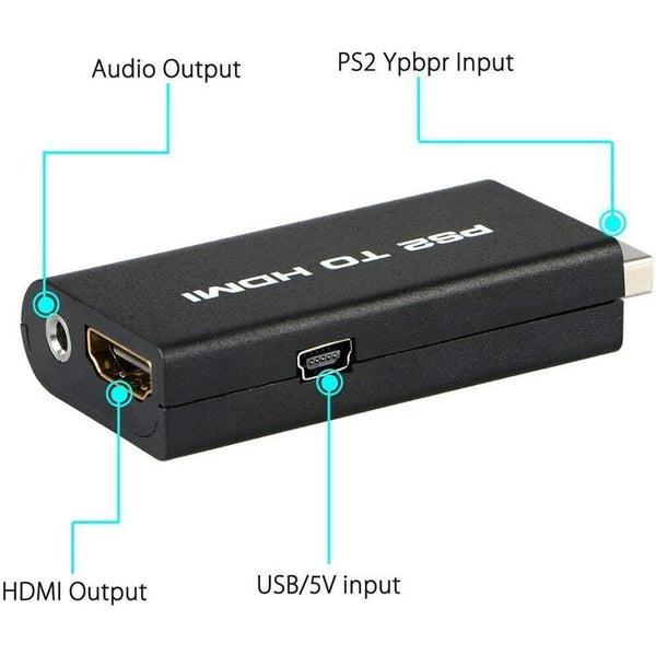 New PS2 to HDMI Video Converter Composite AV to HDMI PlayStation 2 HD Adapter