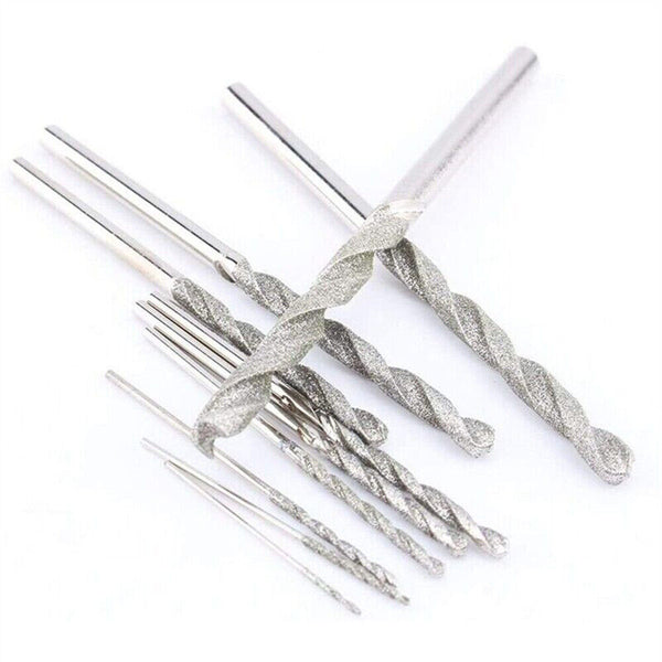 20pcs Diamond Drill Bit Set 4 Sizes 1mm 1.5mm 2mm 2.5mm Twist Tip Jewelry