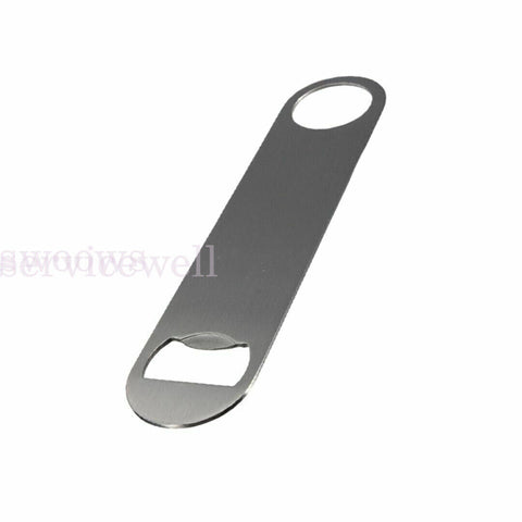 Stainless Steel Speed Bottle Opener Bartender Flat Bar Blade Cap Can Beer Drink