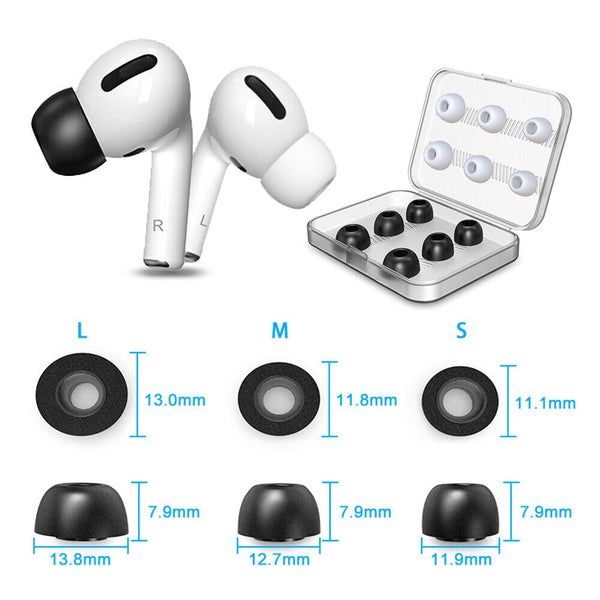 Replacement Box Memory Foam Silicone Earbuds Ear Tips For AirPods Pro Earphone