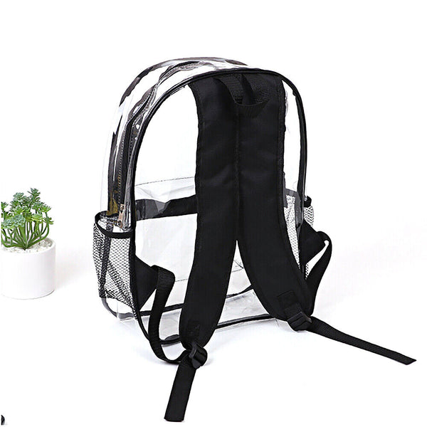 Transparent Backpack Bag Clear PVC Travel Shoulder Bag School Bag Strap Book Bag