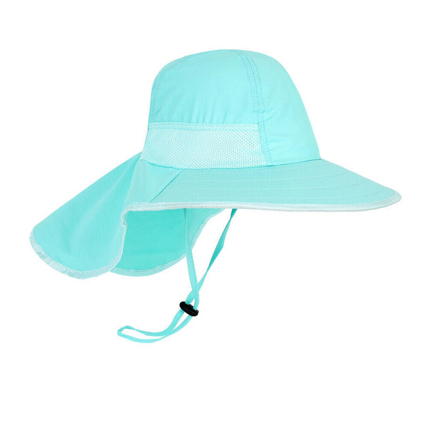 Children Kids Wide Brim Sun Hat Bucket UV Cap Outdoor Travel Summer Beach Hat